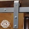 Ekena Millwork Premium Wagon Wheel Strap Barn Door Hardware Set w/ 7' Track for 2 1/4" Doors, Regal Red GB600157HWRR - alternate 2